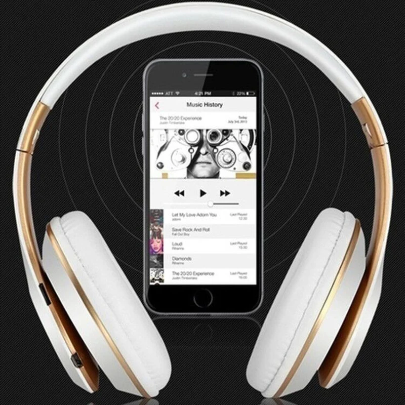 Беспроводная bluetooth-гарнитура беспроводные наушники Bluetooth стерео HIFI Складные портативные наушники с микрофоном TF карта AUX кабель