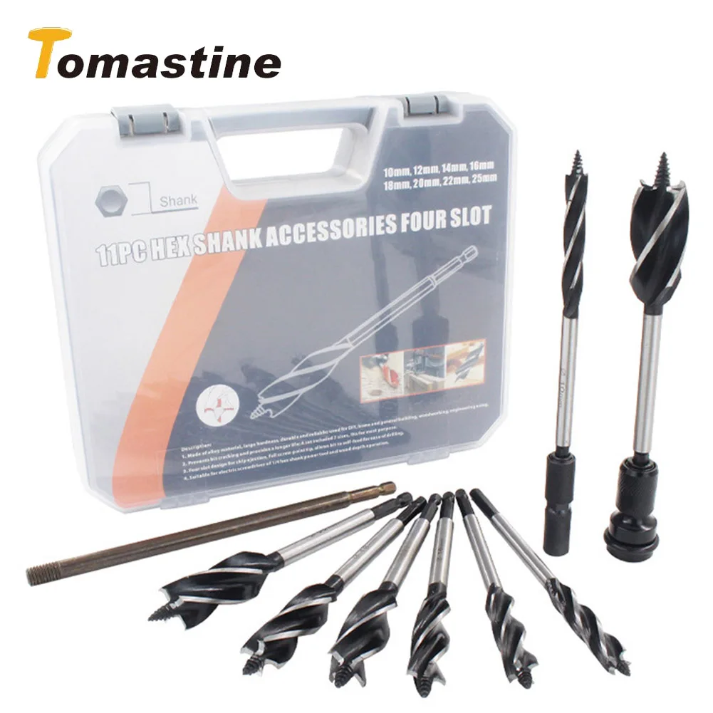 

Набор твист-сверл для деревообработки, 10-325 мм, хвостовик 6,35 мм