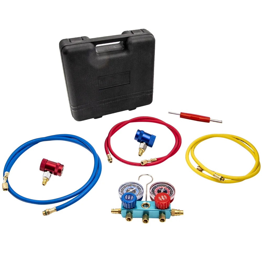 

Manifold Gauge Refrigerant System Automotive A/C Service Diagnostic Kit R1234yf