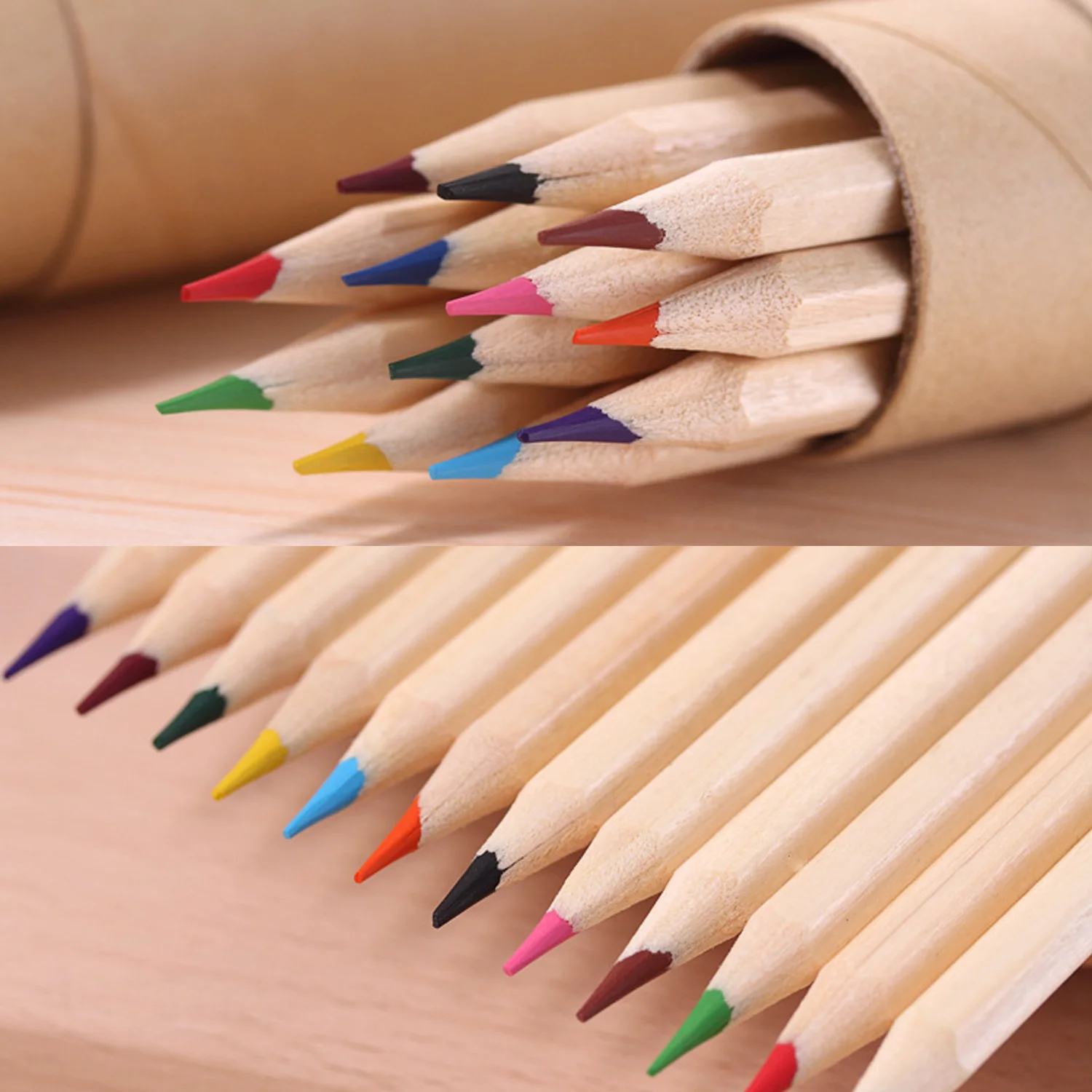 48 шт. 4 трубы 12 Цвет древесины Цветные карандаши набор для детей взрослых