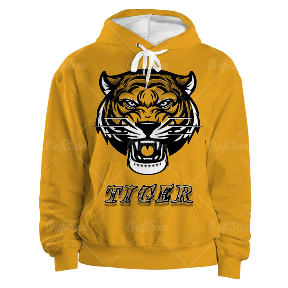 

Trend Tiger Head Logo Print 3D Hoodie Men Women Rock Hip Hop Style Animal Pattern Clothes Spring And Autumn Sweatshirts Unisex