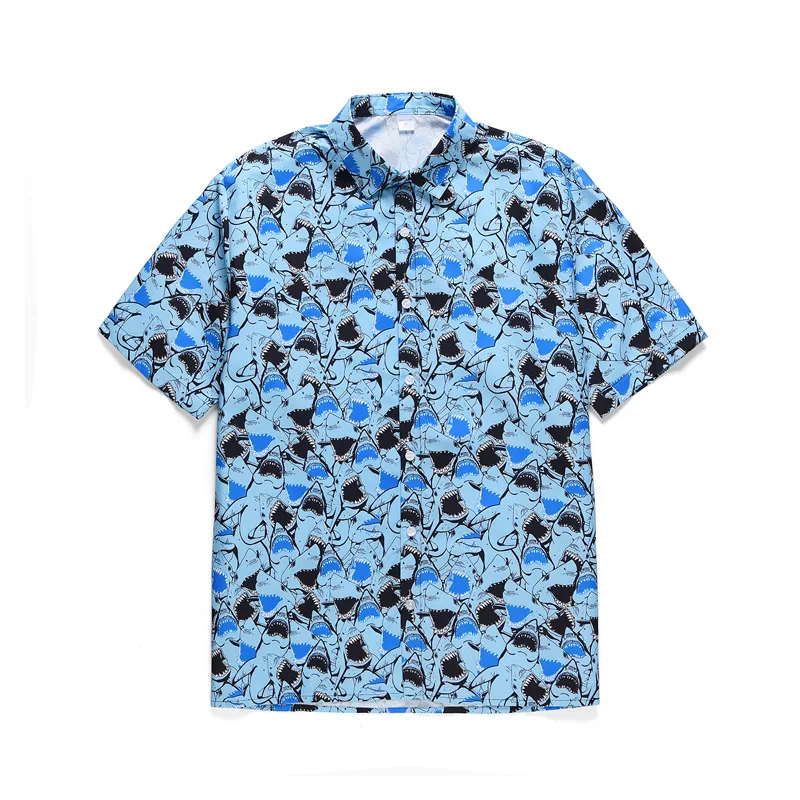 2020 Casual Printed Hawaiian Men shirt Summer camisa masculina Streetwear Fashion White Short-Sleeve Holiday ropa hombre blusa | Мужская