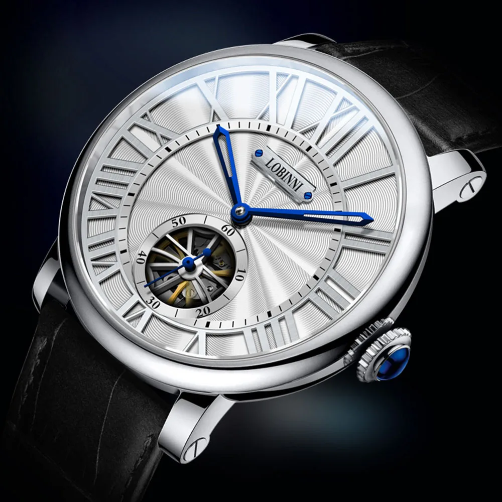 Часы наручные LOBINNI Мужские автоматические роскошные брендовые механические