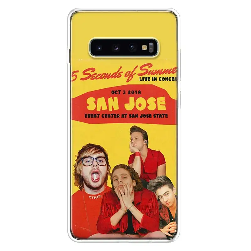 5SOS 5 секунд лета телефонный чехол для Samsung Galaxy A51 A71 A50S A10 A20E A30 A40 A70 A01 A21 A41 A11 A6 A7 A8 A9 Plus