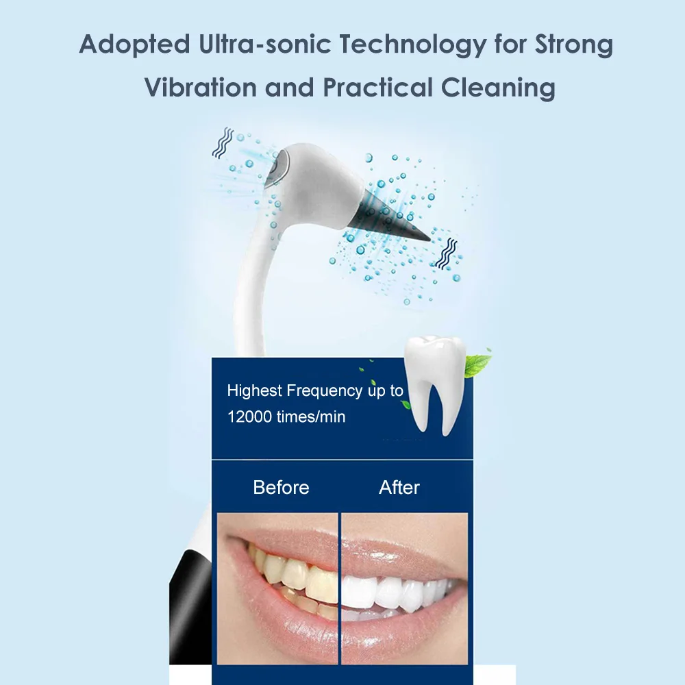 Зубная щетка электрическая Звуковая 5 режимов светодиодный режима|Ирригаторы