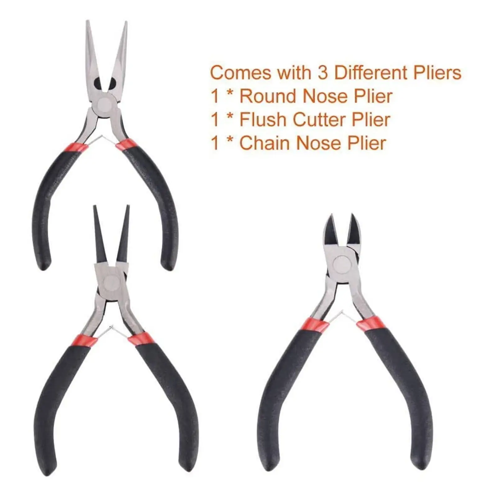 

Jewelry Making Tool Kits Pliers Set With Round Nose Plier Side Cutting Pliers Awl Scissor Beading Tweezers Jewelry Finding