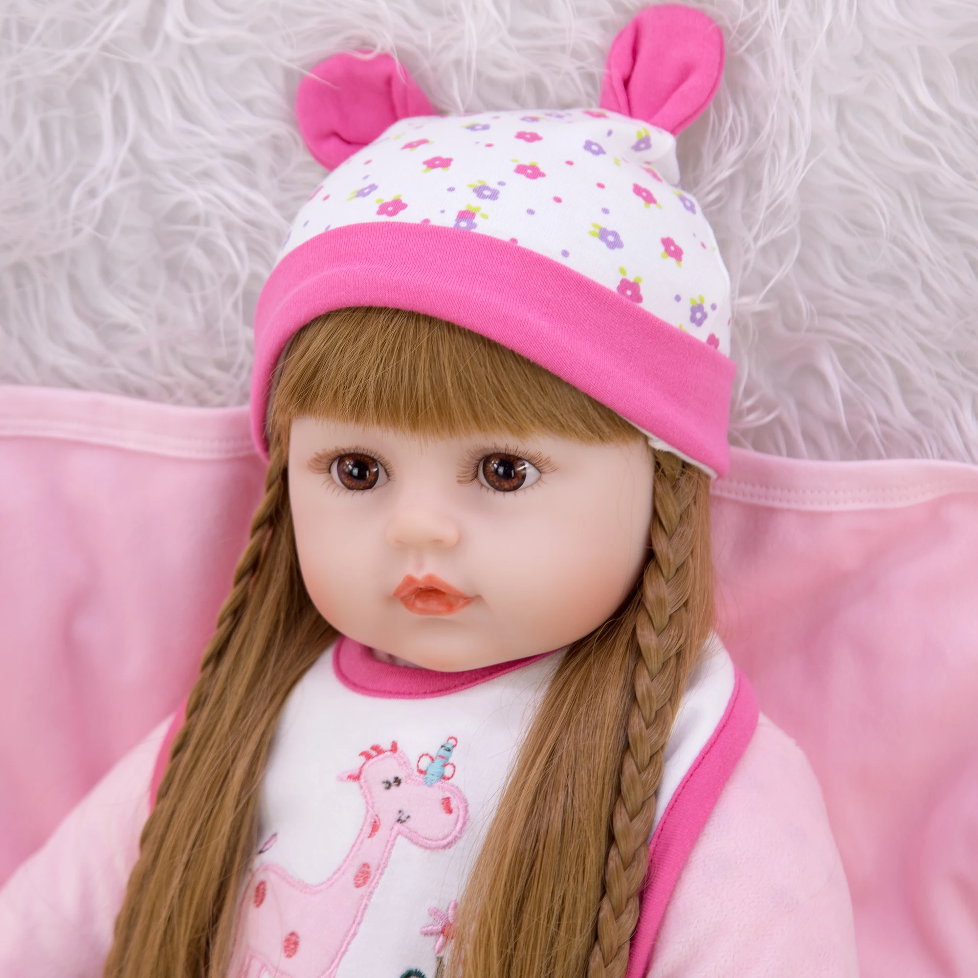 

KEIUMI 24" Reborn Dolls Soft Silicone Baby Princess Reborn Babies Doll Toy Girl Playmates 60 cm DIY Boneca For Birthday Surprise