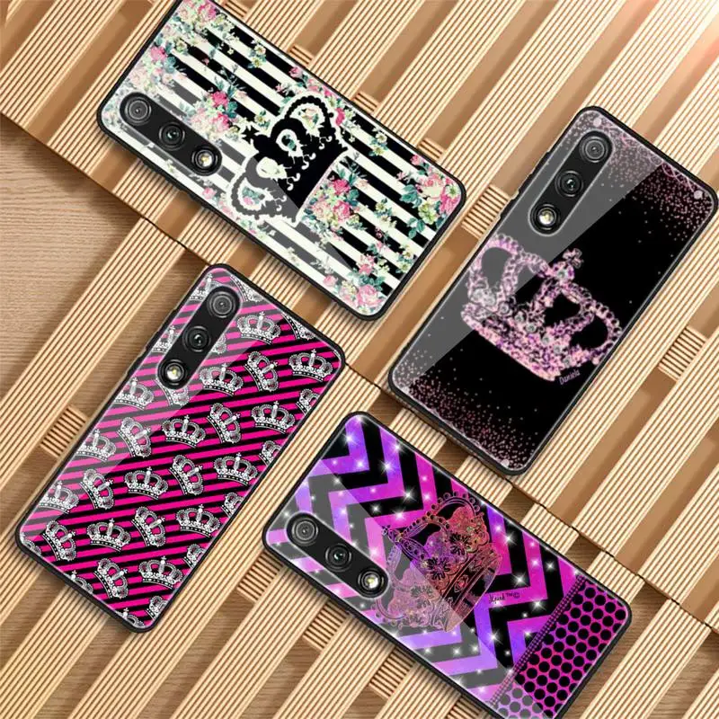 

Personalized Crown Printing Pattern Phone Case Tempered Glass For Huawei P9 10 10plus 20 30mate9 10 20 Honor8X 9 10 V10 Nova3I 5