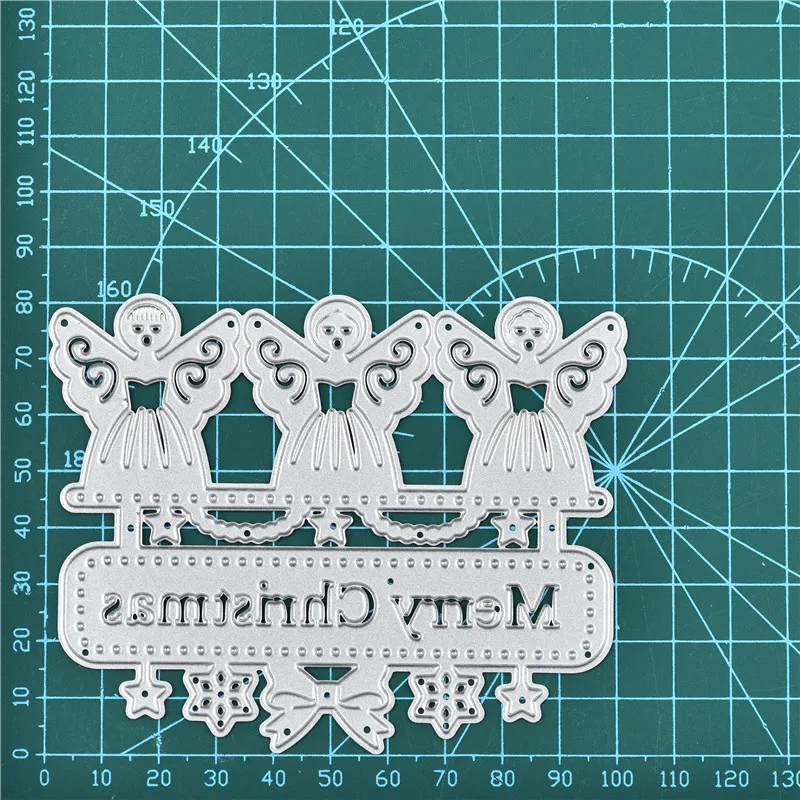 Angel Border Metal Cutting Dies Merry Christmas for Craft Die Scrapbooking Embossing Stencil DIY Cut Card Decoration | Дом и сад