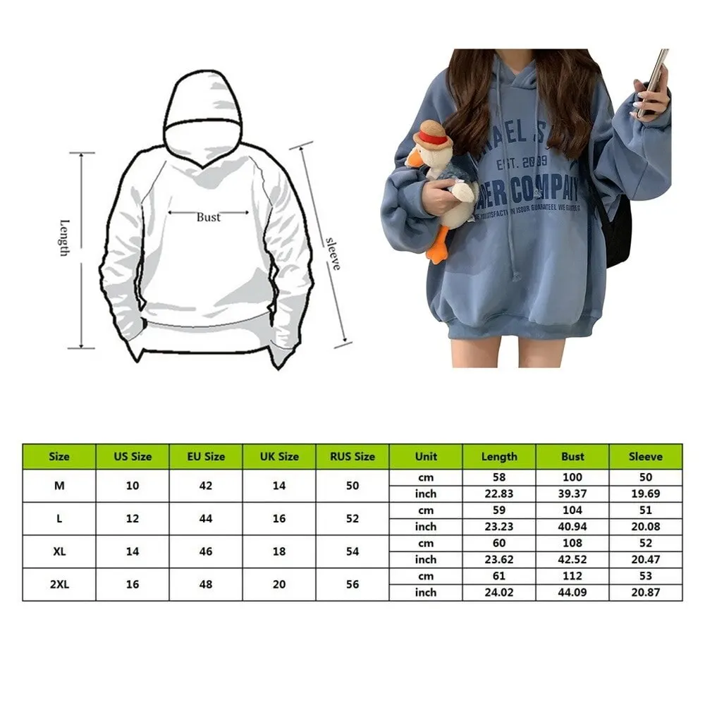 

High Quality Oversized Sweatshirt Women's Clothes Tops Hoodies Harajuku Warm Pullover Coat Drawstring Pink Womens Korean Style