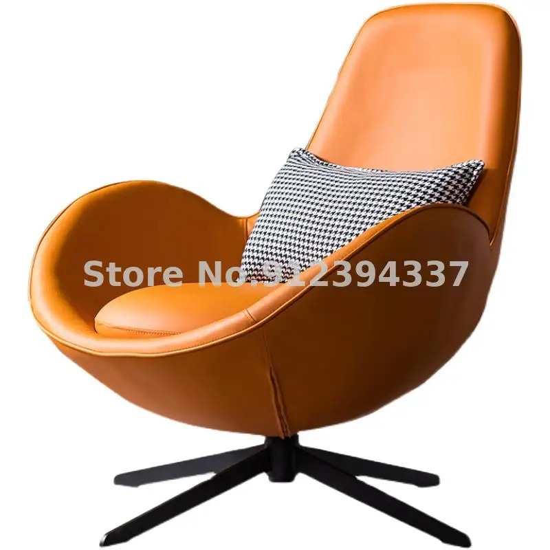 Одноместный светлый роскошный кресло в итальянском стиле из яичной скорлупы