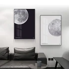 Современные холщовые постеры с мотивами лунс и уникальные настенные картины, черно-белые картины для гостиной, спальни, коридора, домашний декор