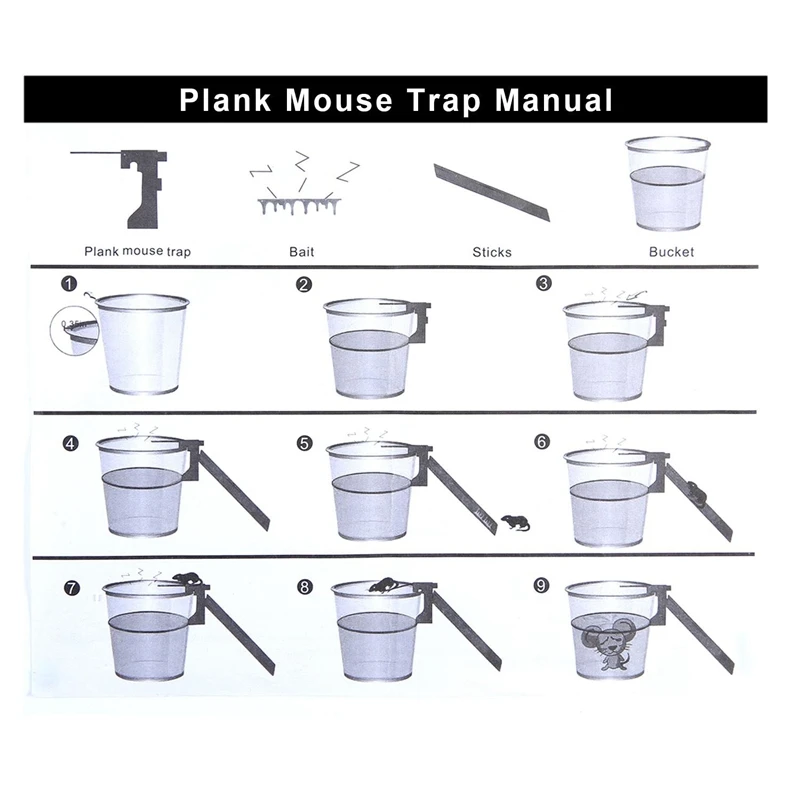 2 Pack Walk The Plank Mouse Trap Auto Reset Live Catch Rat | Дом и сад
