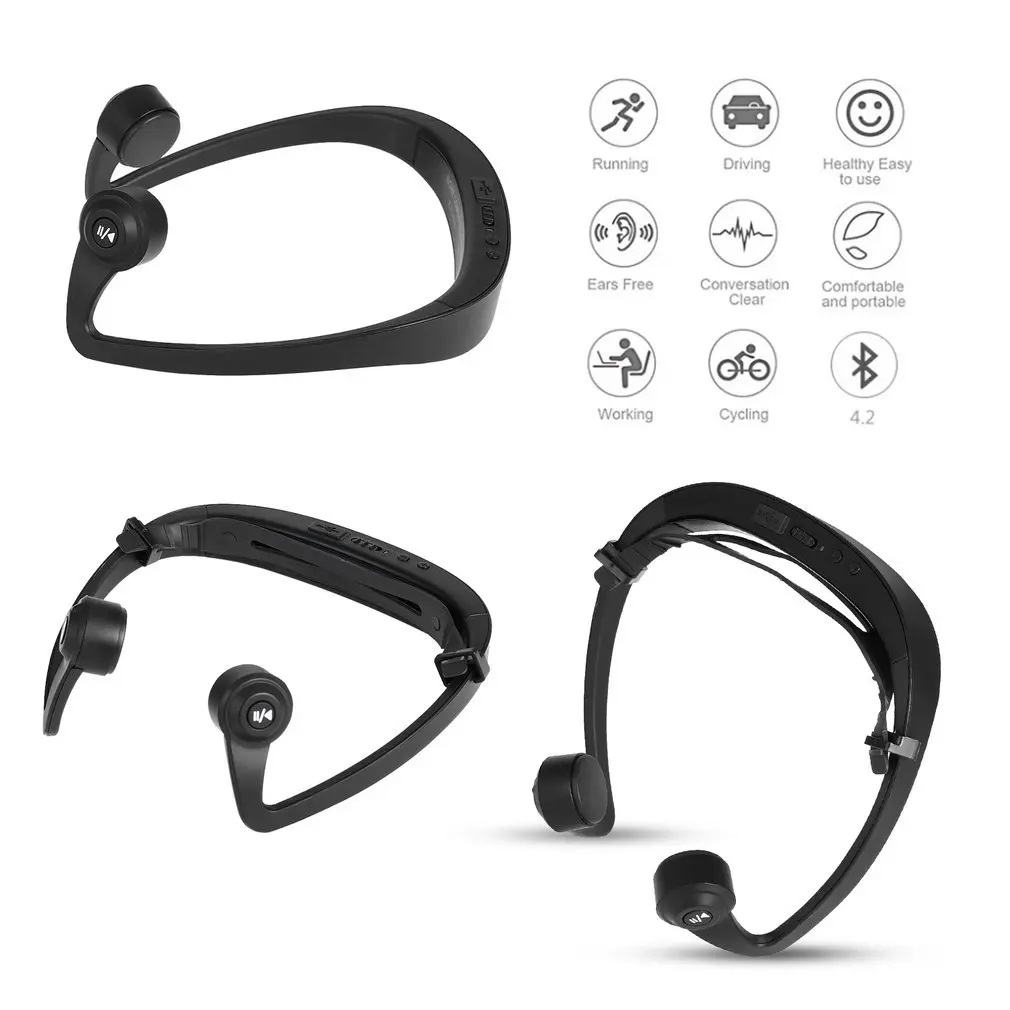 Оригинальные наушники Bluetooth 5,0, наушники с костной проводимостью, Беспроводные спортивные наушники, гарнитура с громкой связью, поддержка, Прямая поставка