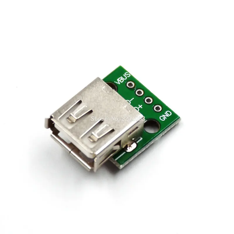 10 шт. Тип у муфтовый стыковочный USB к DIP 2 54 мм адаптер для печатной платы конвертер