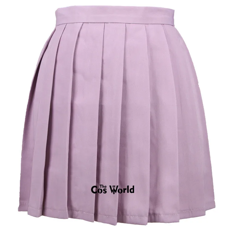 Light purple XS-3XL 17 одноцветное Цвета девушки девушка Высокая талия плиссированные юбки женские платья для JK школьная Униформа студентов ткани - Color: Light purple