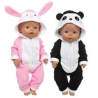 Одежда для кукол Baby New Born, размер 17 дюймов, 43 см, розовый, синий, черный, единорог, котенок, подарок на день рождения