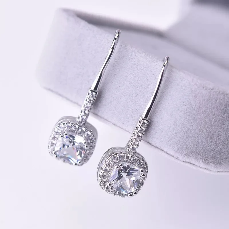 Женские серьги с квадратным Цирконом MENGYI роскошные для свадьбы и вечеринки