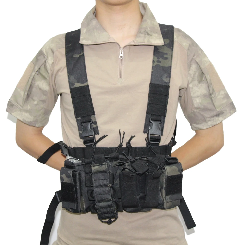 

Military tactical Vest Magazine Airsoft Paintball CS Outdoor Protective Lightweight Vest chest rig Pack Pouch