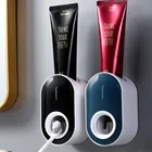 Настенный автоматический диспенсер для зубной пасты для ванной, набор аксессуаров, диспенсер для зубной пасты, держатель для зубных щеток в ванной