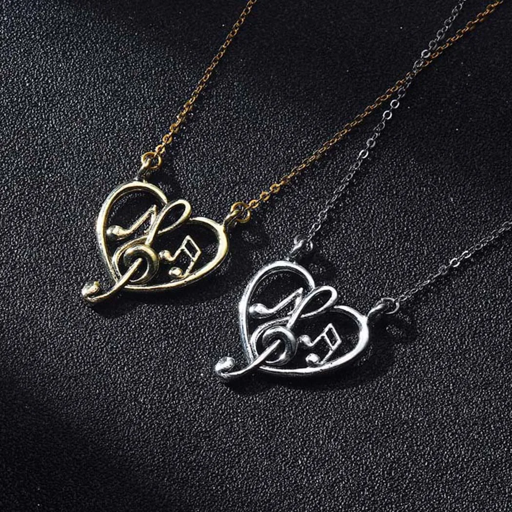

2022 Music Heart Pendant Teacher Graduation Music Necklace