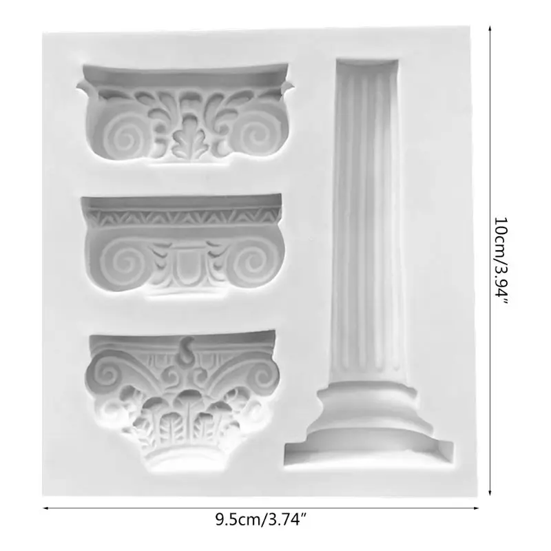 Европейский ретро римский шаблон в виде колонны силикагелевые формы для сахара