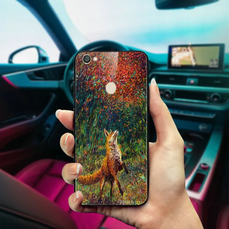 Чехлы для телефонов из закаленного стекла Xiaomi Mi Redmi Note 4 4X 5 5A 6 7 7A 8 8A 9 SE Pro Lite Cute Fox in