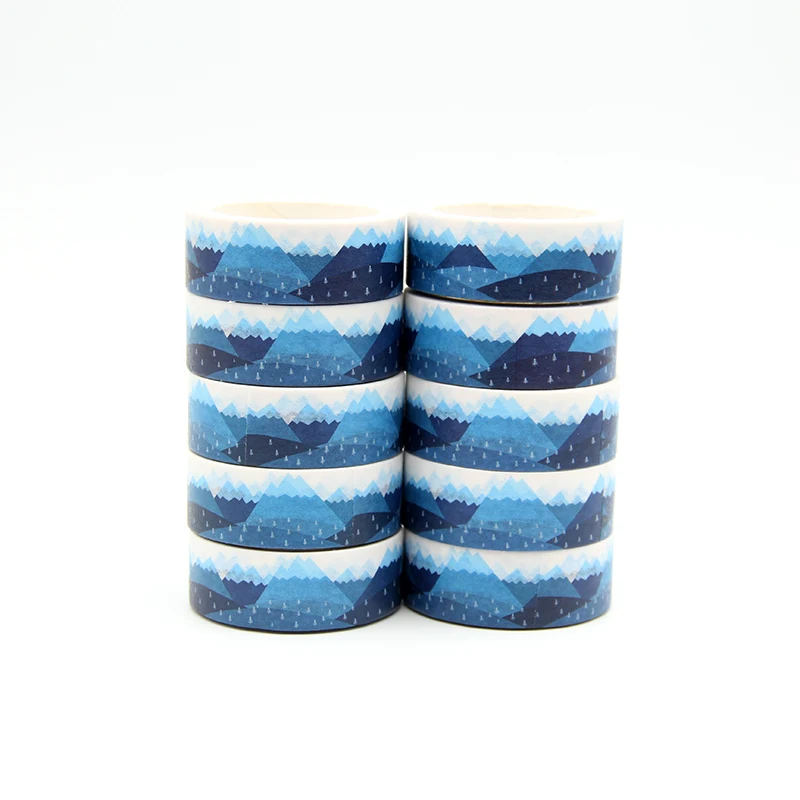 

New 10pcs/lot 15mm X 5m Blue Ocean Rain Drops Decorative Paper Washi Tape DIY Scrapbooking Masking Tapes School Office Supply