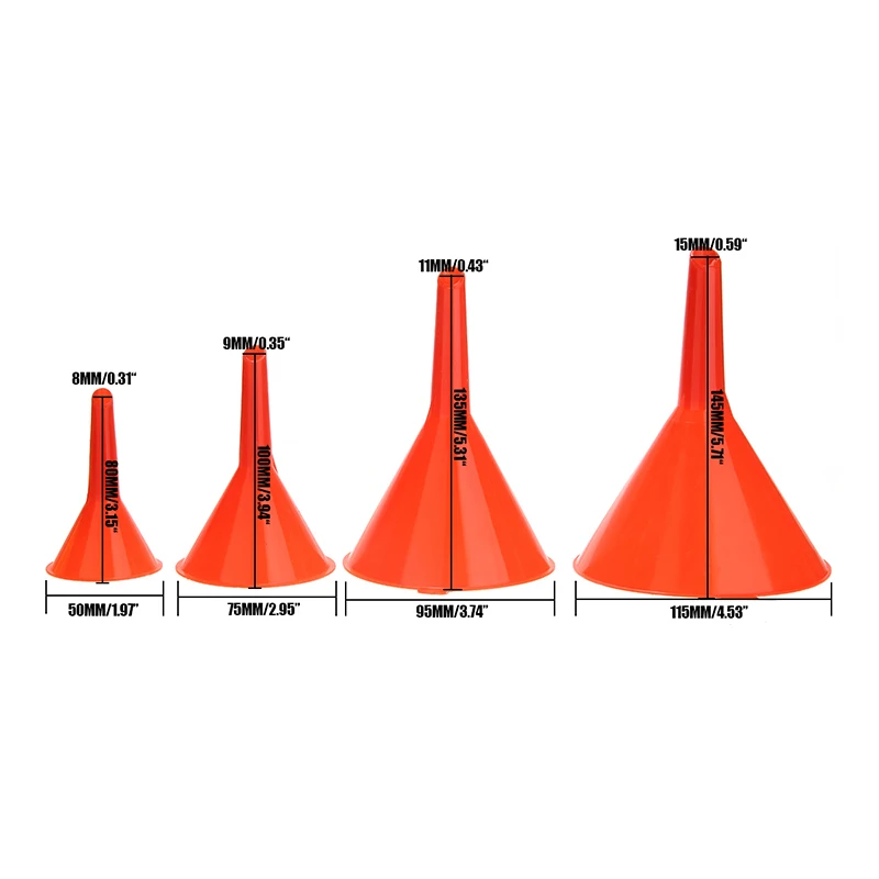 Mayitr 4 шт. пластиковая Автомобильная многофункциональная масляная Воронка Ho для