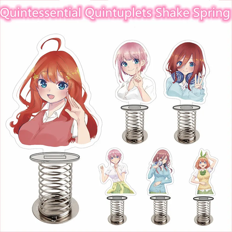 

Anime The Quintessential Quintuplets Spring Shake Fighter Stand Model Plate Acrylic Laser Desktop Car Decoration Toy Men Gift