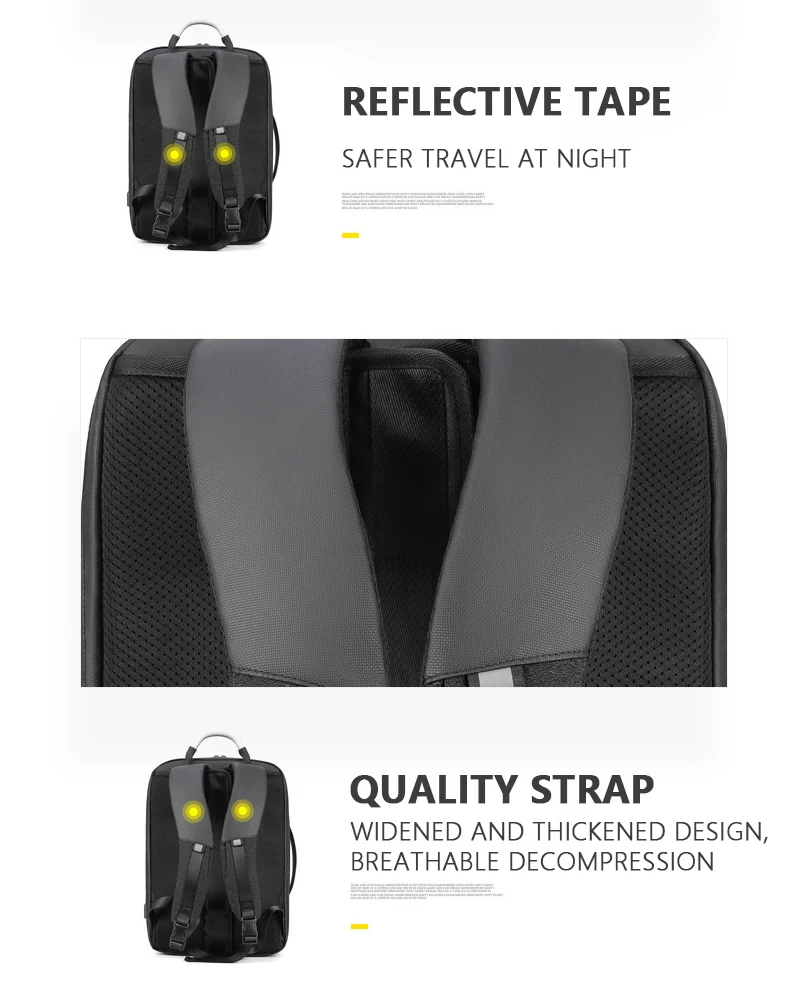 ARCTIC HUNTER 40L большой емкости мужские расширяемые рюкзаки usb зарядка Мужские 17 дюймов сумки для ноутбука Водонепроницаемый Бизнес Дорожная сумка