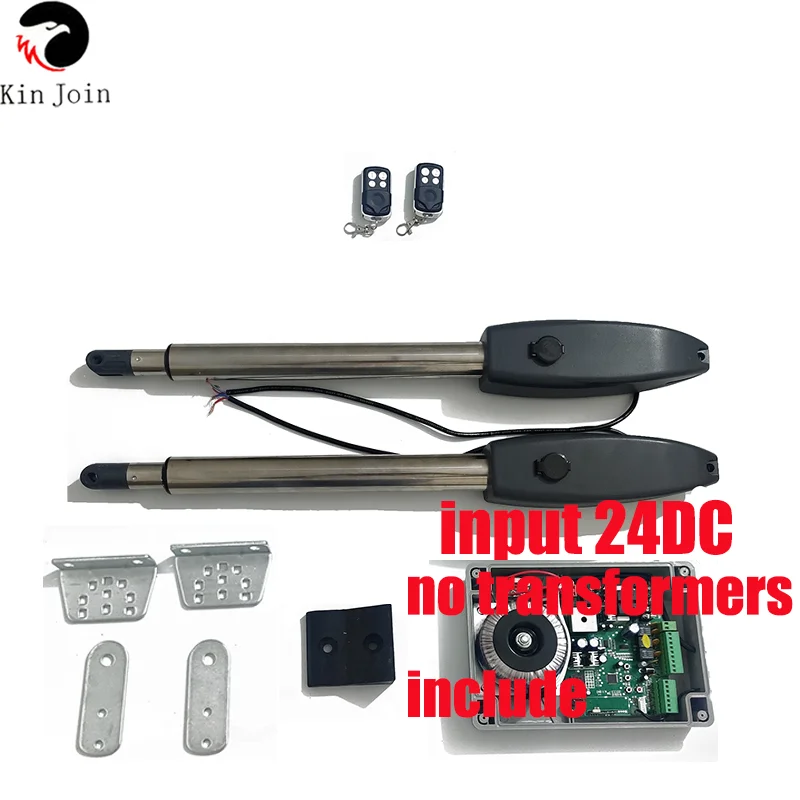 KinJoin Automatic Dual Barrier Swing Arm Boom Gate Motor Opener Linear Actuator Engine Kit With Remote Control | Безопасность и