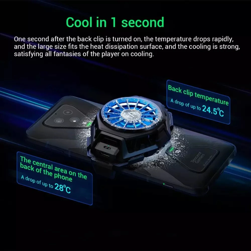 Кулер Black Shark Fun Pro 2 pro Оригинальный Портативный Регулируемый игровой вентилятор