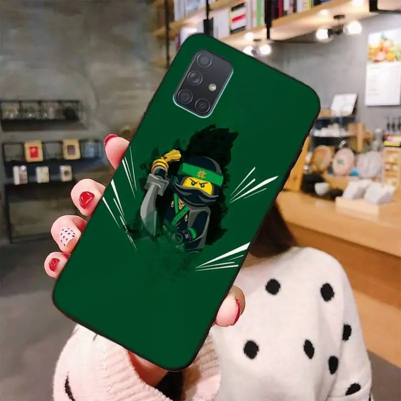 

HPCHCJHM ninjago warrior TPU black Phone Case Cover Hull For Samsung A10 A20 A30 A40 A50 A70 A80 A71 A91 A51 A6 A8 2018