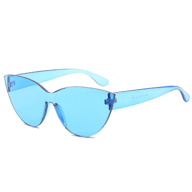 

Frameless One-Piece Jelly Transparent Sunglasses Women Candy Color Sunglasses Ocean Glasses