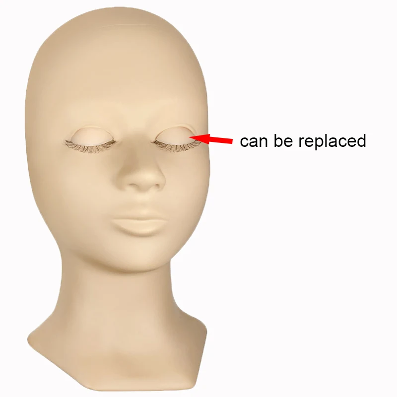 買取 グラフトまつげエクステンションマッサージマネキンヘッド交換目顔のメイク練習化粧モデル専門的な訓練ヘッド