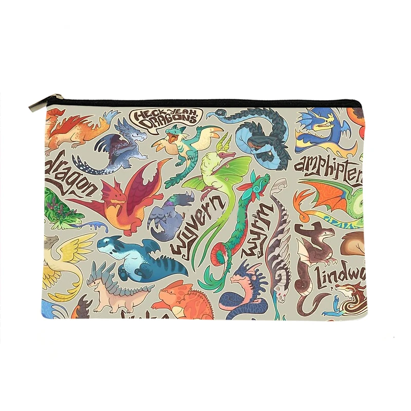 

Women Mini dragon pattern Printed Make up bag Fashion Women Cosmetics Organizer Bag for Travel Colorful Storage Bag for Lady Bag