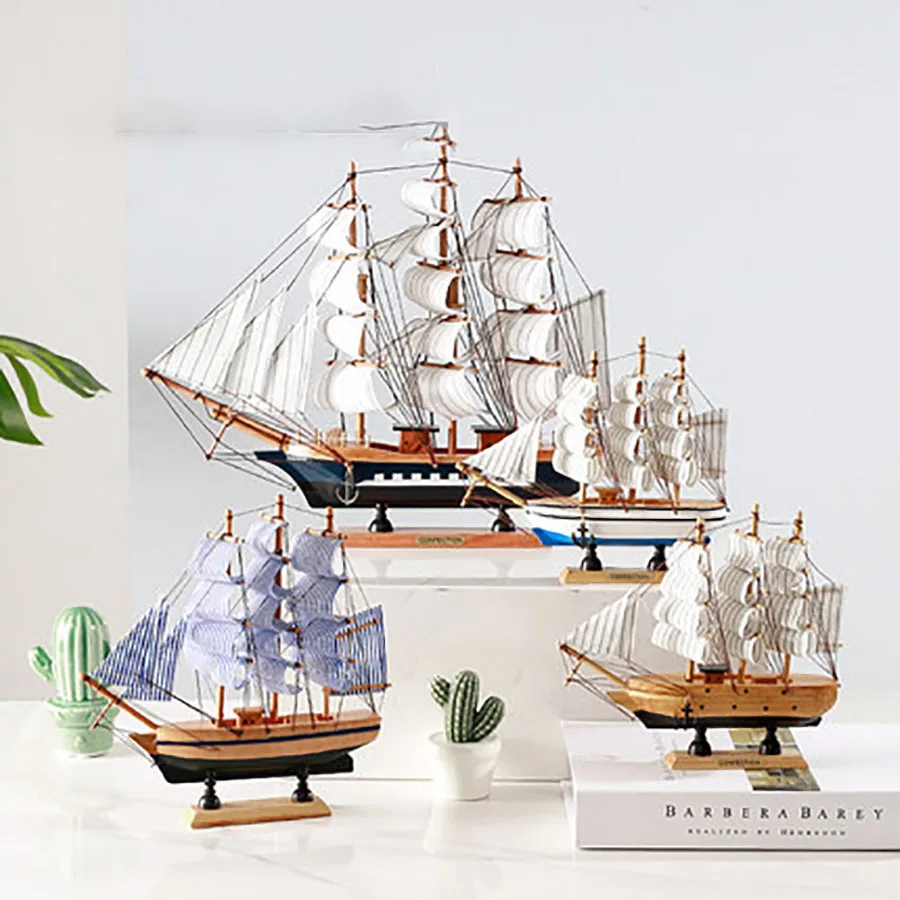 Парусник модель украшения аксессуары для дома гостиной дерево Декорации