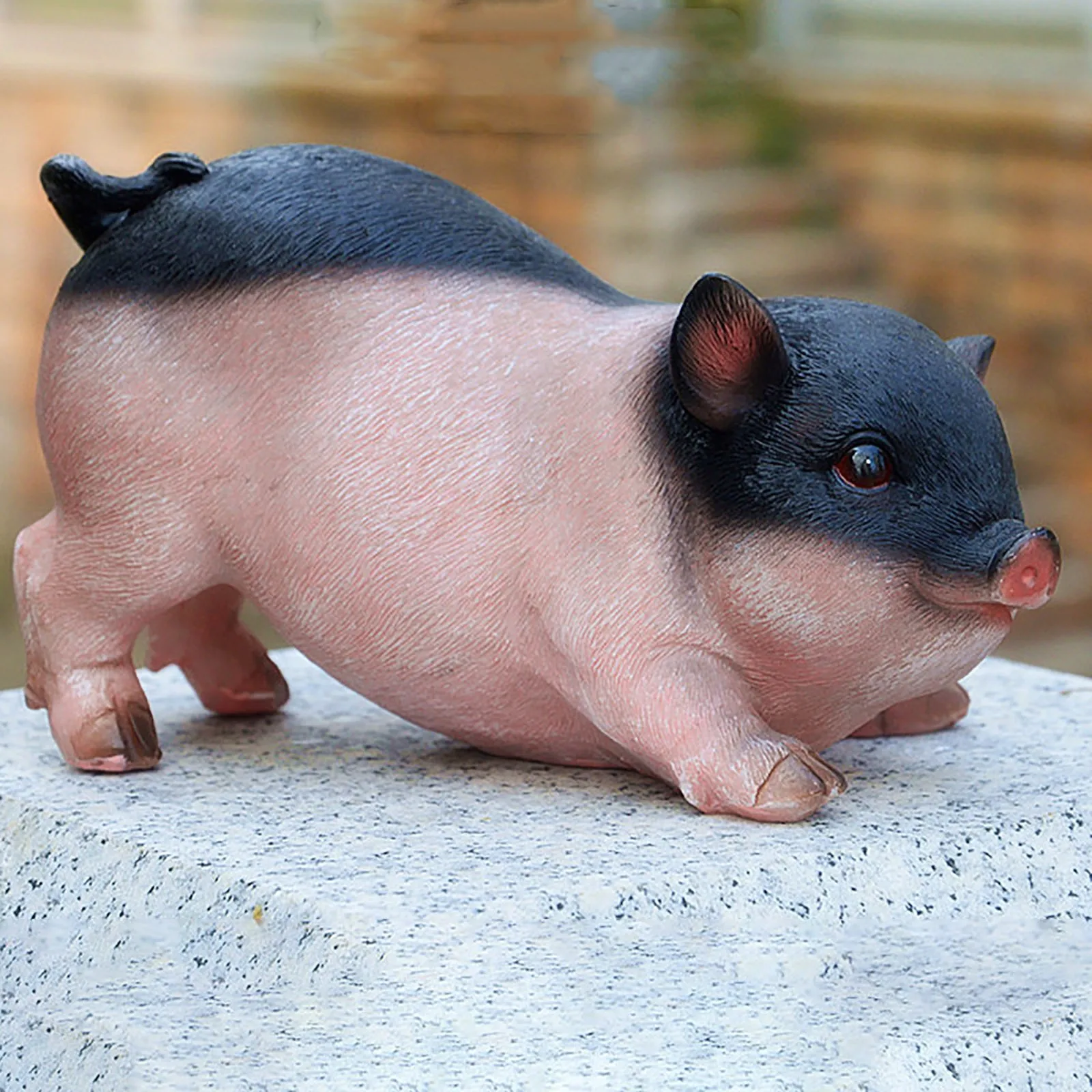 Cute Pig Decoration Resin Crafts Piggy Ornaments Bedroom Living Room Desktop Garden Decorations Украшение дома #40 | Дом и сад