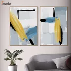 Абстрактная Современная Картина на холсте желтая синяя Настенная картина в скандинавском стиле декоративный плакат для гостиной домашний дизайн