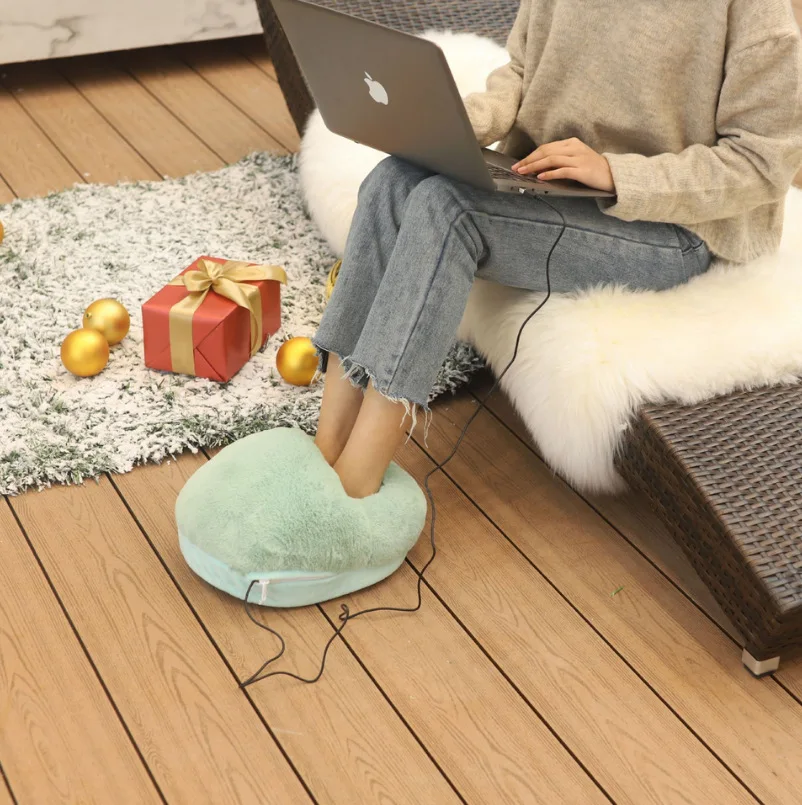 Электрическая грелка для ног съемный моющийся обогреватель дома и офиса 3 цвета