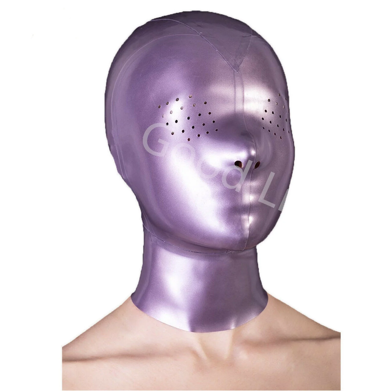 

Latex Hood Mask with Honeycomb Open Eyes for Catsuit Cosplay Party Fetish