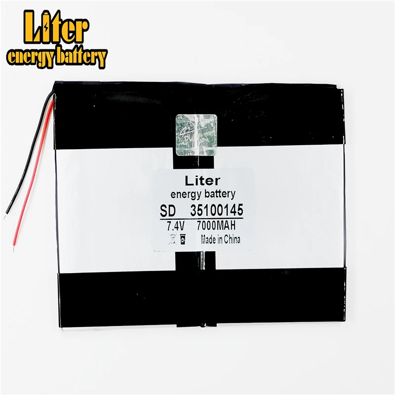 35100145 7000MAH 7 4 V bateria Li-Ion para планшетный ПК 9 polegada 10 1 динамик [3 5*100*145] | Компьютеры и офис