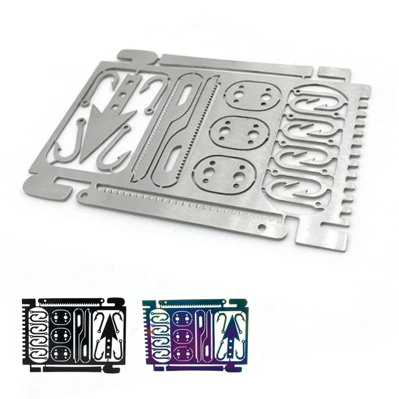 Полезные 22 в 1 рыболовные снасти крючок карты Открытый EDC инструменты для