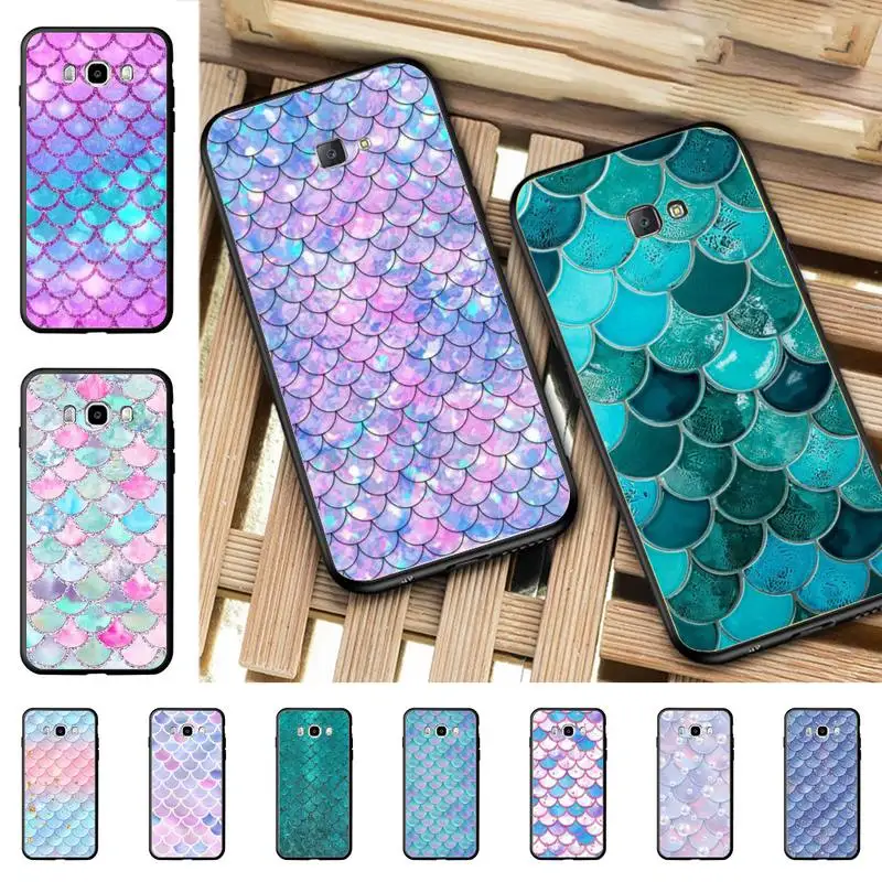 

YNDFCNB Mermaid Fish Scale Phone Case for Samsung J 4 5 6 7 8 prime plus 2018 2017 2016 J7 core