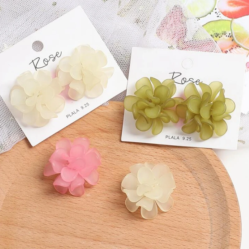 

2pcs/lot Peony handmade flowers Charms earrings hairpins Foe DIY Fashion hair accessories