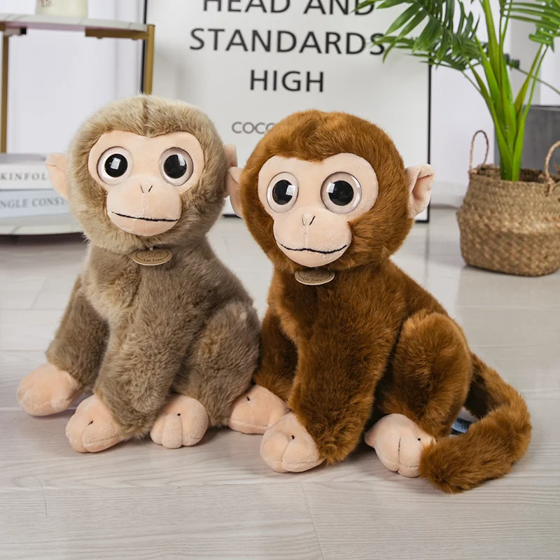 Juguete de peluche de mono de 17/30CM para niños, muñeco Kawaii de orangután de animales salvajes, regalos de navidad