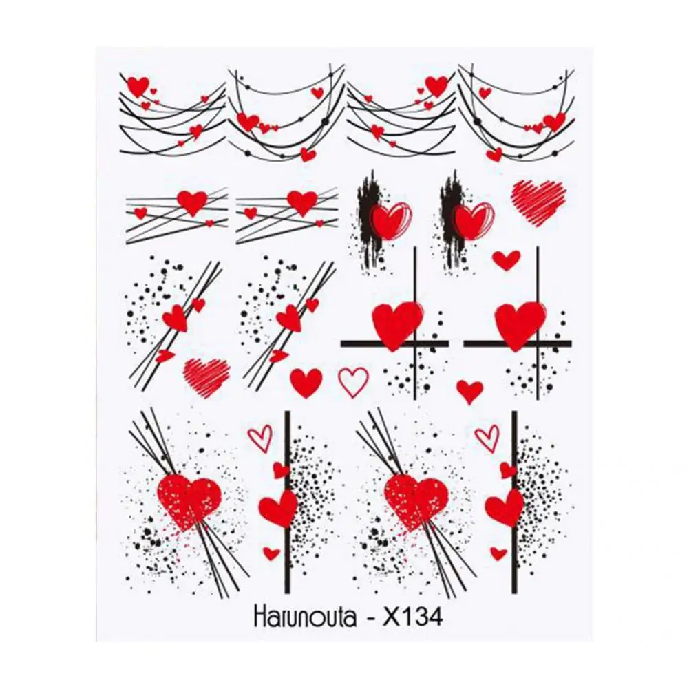 

Delicate Ultra Thin Non-Fading Romantic Valentines Love Flower Adhesive Wraps for Women Nail Sticker Nail Decals