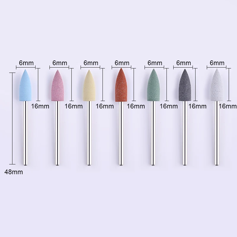 1 Pc Colorful Silicone Nail Drill Bits for Electric Machine Multi-size Shaping Files Art Replacement Tool Accessories | Красота и