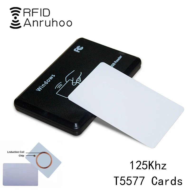 

Перезаписываемая смарт-чип-карта EM4305, RFID-метки, 125 кГц, копировальный значок T5577, ключ-копия контроля доступа, 5/10 шт.